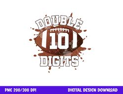 double digits birthday decorations boy 10 football 10th bday png, sublimation copy