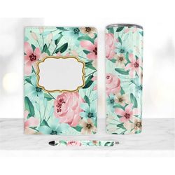 floral sublimation bundle, journal template, 20oz sublimation tumbler design, flowers pen wrap water slide epoxy watersl