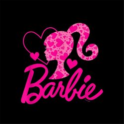 barbi black heart logo png file instant download