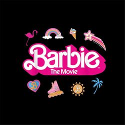 barbi the movie - movie logo icons png file instant download