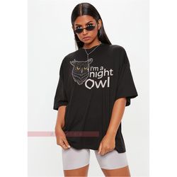 I'm A Night Owl Unisex Tees, Owl Shirt, Owl Mandala Shirt, Owl Mandala Tee, Owl Shirt, Graphic Tee, Owl Tee, Owl T-Shirt