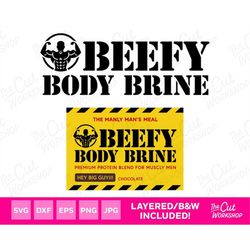 beefy body brine protein muscles bodybuilding ken barbi kendom | svg png clipart digital download sublimation cricut cut