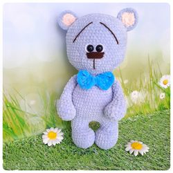 cute teddy bear, teddy bear blue, baby gift, birthday present,