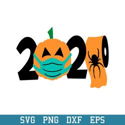 2021  pumpkin face with face mask halloween svg, halloween svg, png dxf eps digital file