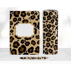 leopard sublimation bundle, journal template, cheetah 20oz sublimation tumbler design, pen wrap water slide epoxy waters