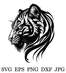 tiger head, logo, wild animal