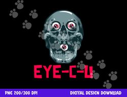 eye c u evil skull funny halloween skeleton png, sublimation copy