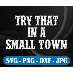 try that in a small town svg, instant download, digital download, alde-an png, american flag quote, country music shirt