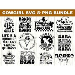 retro cowgirl svg, cowgirl svg bundle, western designs svg, rodeo svg, country girl svg, western quotes svg, let's go gi