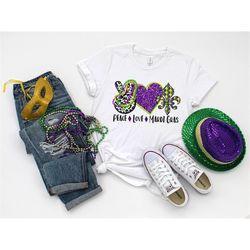 peace love mardi gras shirt, mardi gras shirt, peace love mardi gras, mardi grass festival shirt, new orleans shirt, fat