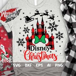 christmas svg, snowflake svg, christmas trip svg, plaid castle svg, magic castle svg, mouse ears  svg, dxf, png