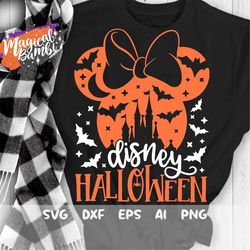 halloween castle svg, halloween svg, vacation svg, trip svg, mouse ears svg, dxf, png