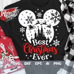 best christmas ever svg, santa reindeers svg, christmas svg, christmas trip svg, magic castle svg, snowflake svg, mouse