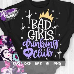 bad girls drinking club svg, villain svg, magical castle svg, drinking wine svg, drink svg, vacation svg, trip svg, mous