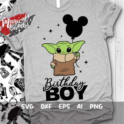 birthday boy svg, baby yoda svg, yoda love svg, cut files, svg, dxf, png, eps