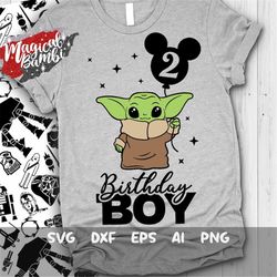 yoda second birthday svg, 2nd birthday yoda svg, love you i do svg, baby yoda svg, cut files, svg, dxf, png, eps