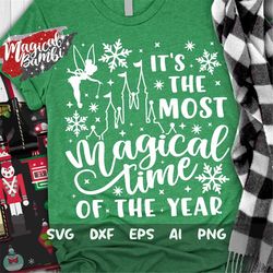 it's the most magical time of the year svg, christmas svg, christmas trip svg, lights castle, magic castle, mouse ears s