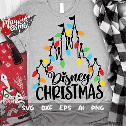 castle lights svg, christmas svg, christmas trip, magic castle svg, christmas lights svg, mouse ears svg, dxf, png