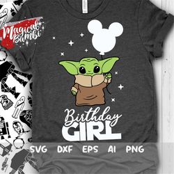 birthday girl svg, birthday yoda svg, birthday shirt svg, love you i do svg, baby yoda svg, cut files, svg, dxf, png, ep