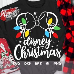 christmas svg, christmas lights mouse svg, christmas svg, christmas trip svg, lights castle, magic castle, mouse ears sv