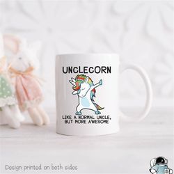 unclecorn uncle unicorn coffee mug  family and sibling gift