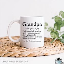 grandpa definition coffee mug  funny grandfather birthday or father's day gift