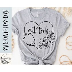 veterinary tech svg, vet svg, vet tech stethoscope svg, vet technician shirt, vet heart svg, svg,png, eps, dxf, instant