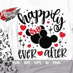 happily ever after svg, mouse love svg, love svg, mouse heart svg, main street svg, magical shirt svg, dxf, eps, png