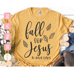 jesus  svg design - fall for jesus svg for cricut - fall t-shirt svg - cut file