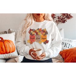 fall teacher sweatshirt, thankful floral sweatshirt, teach love inspire shirt, teacher thanksgiving shirt, fall school s