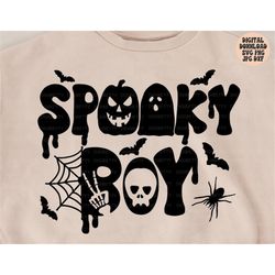 spooky boy svg png jpg dxf, halloween svg, halloween svg design, spooky svg, kids halloween svg, ghost svg, silhouette,