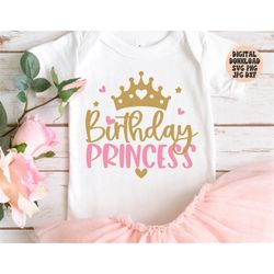 birthday princess svg png jpg dxf, birthday princess svg, birthday shirt svg, birthday svg, birthday party, silhouette,