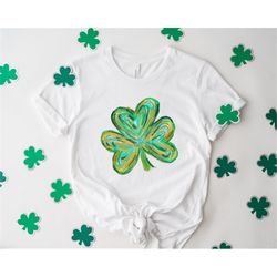 cute st patricks four leaf clover shirt,watercolor st patrick tshirt,vintage retro st patricks day,shamrock sweatshirt,g