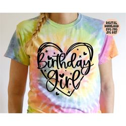 birthday girl svg png jpg dxf, birthday svg, birthday princess, birthday shirt svg, happy birthday svg, silhouette, cric