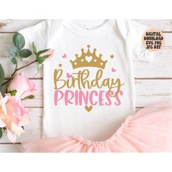 birthday princess svg png jpg dxf, birthday princess svg, birthday shirt svg, birthday svg, birthday party, silhouette,