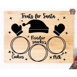 cookies for santa tray svg, png, dxf, jpg, treats for santa svg, treats for santa tray svg cut file, treats for santa si