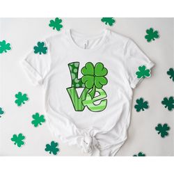 love st patrick's day shirt, cute st patrick's day shirt, shamrock shirt, patrick's green shirt, love with shamrock shir