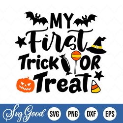 my first trick or treat svg, 1st halloween onesue svg, baby onesie svg, toddler halloween svg, baby boy&girl halloween s