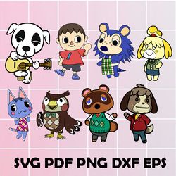 animal crossing svg, animal crossing clipart, animal crossing digital clipart, animal crossing eps, animal crossing png