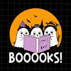 boooooks svg, halloween teacher librarian books reading ghost pun booooks svg, ghost reading books svg, halloween books