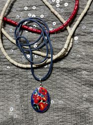 necklace, georgian silver cloisonne enamel handcrafted accessories