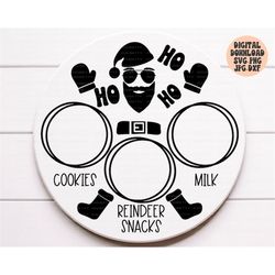 cookies for santa tray svg, png, dxf, jpg, treats for santa svg, treats for santa tray svg cut file, treats for santa si