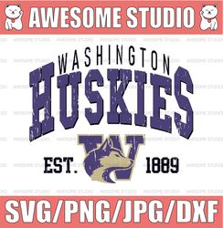 vintage 90's washington huskies svg, washington svg, vintage style university of washington png svg dxf ncaa svg, ncaa s