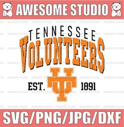 vintage 90's tennessee volunteers svg, tennessee svg , vintage style university of tennessee png svg dxf ncaa svg, ncaa