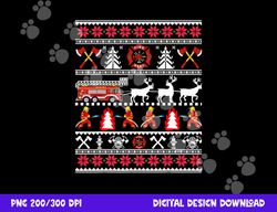 firefighter ugly christmas sweater, fireman fire department png, sublimation copy