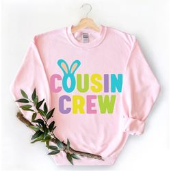 cousin crew shirt, bunny cousin shirt, matching easter shirt, family easter t-shirt, easter egg hunt tee, family cousin