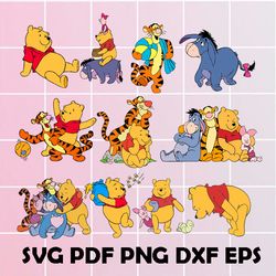 winnie the pooh svg, winnie the pooh clipart, winnie the pooh digital clipart, winnie the pooh png, winnie the pooh eps