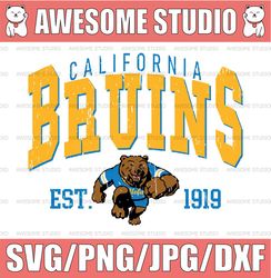 vintage 90's california bruins svg, california svg, vintage style university of california png svg dxf ncaa svg, ncaa sp