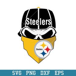 skull mask pittsburgh steelers svg, pittsburgh steelers svg, nfl svg, png dxf eps digital file