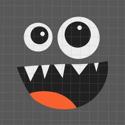 Monster Face Svg, Funny Monster Face Halloween Svg, Monster Halloween Svg, Monster Svg